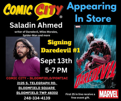 Saladin Ahmed Instore Sept 13th Signing Daredevil #1